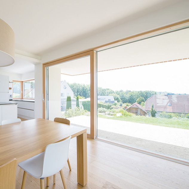 Fenêtre et baie coulissante mixte alu-bois à Caen Fenêtre et baie coulissante mixte alu-bois à Caen